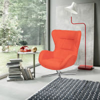 Flash Furniture ZB-WING-ORG-FAB-GG Orange Fabric Swivel Wing Chair